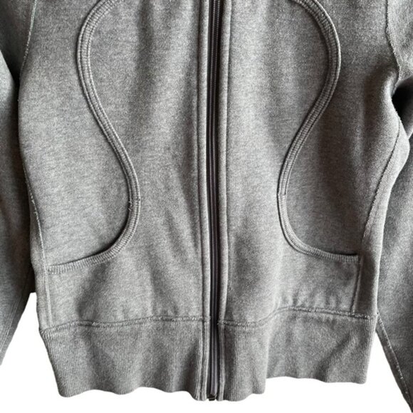 Lululemon Reversible Scuba Hoodie Size 4 Grey and Blue Dandelion - Picture 3 of 13